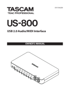 Tascam US-800 - Owners Manual